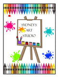 Personalized Art/Paint Party Coloring Book