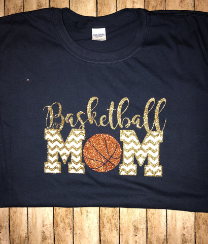Basketball Mom with cheveron print